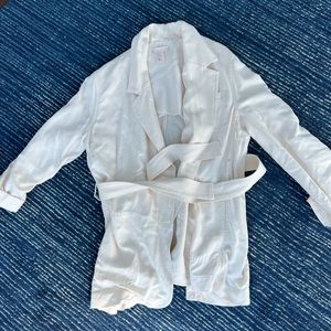 H&M tie blazer cream